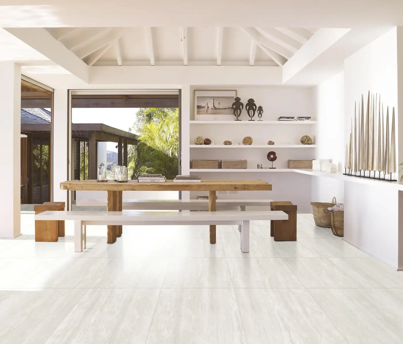 Travertine tiles