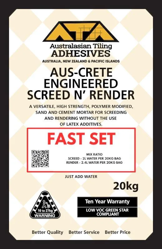 Aus Screed N Render Fast Set