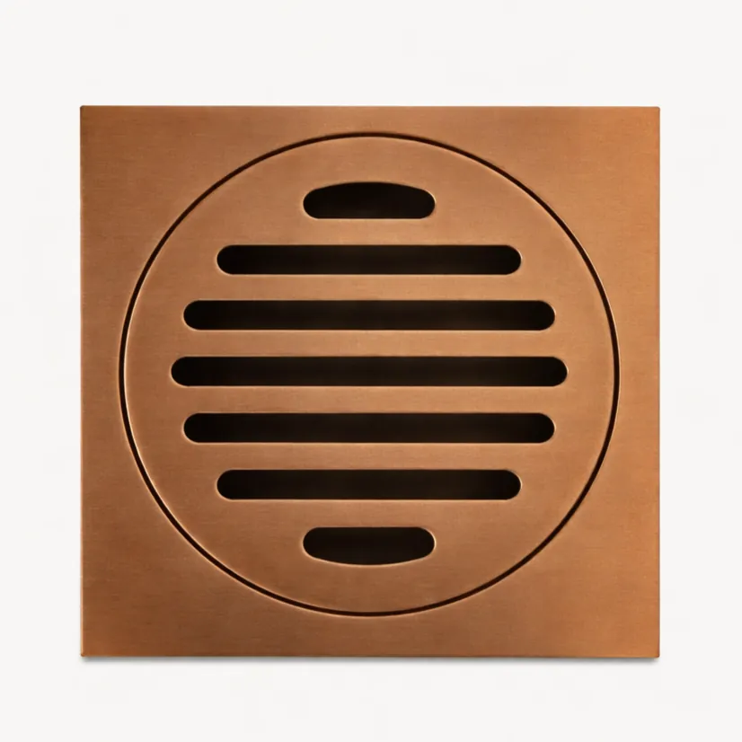 Standard Electro Plated Brushed Copper 17MM Height Outlet 95MM / Aus01n