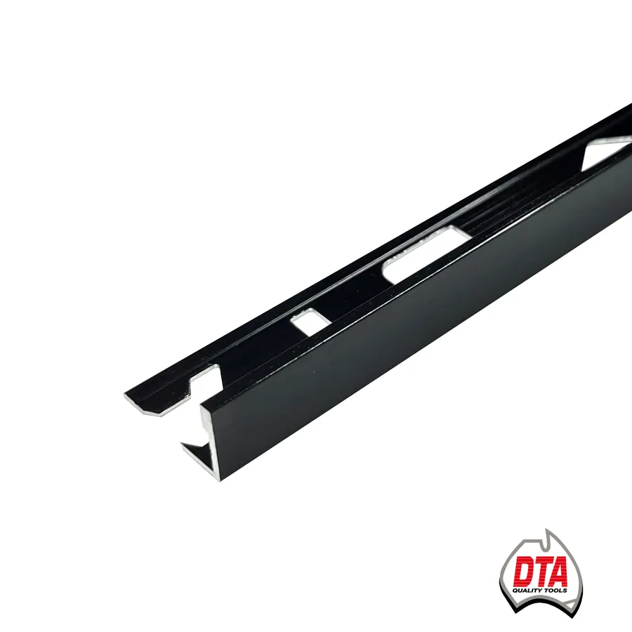 Aluminium L-Shape Angle 3m x 6mm Brushed Black