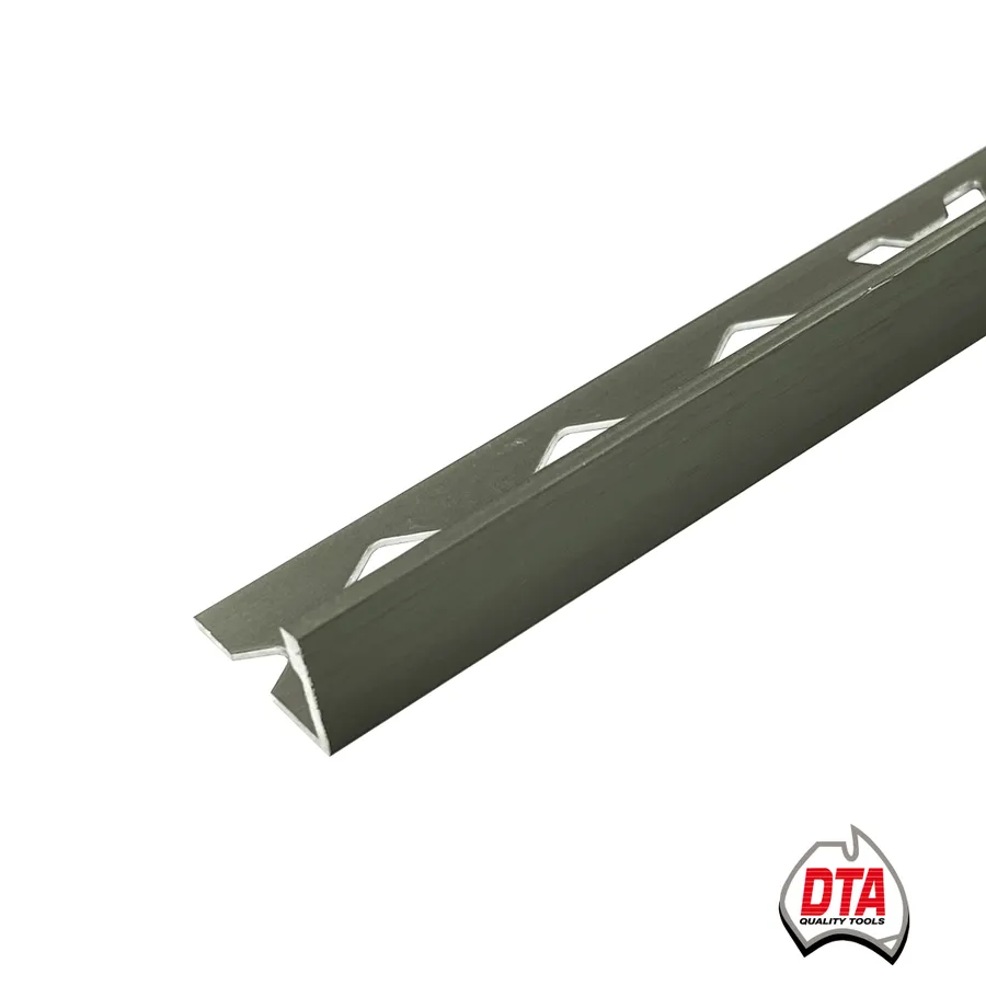 Aluminium L-Shape Angle 3m x 6mm Brushed Gunmetal