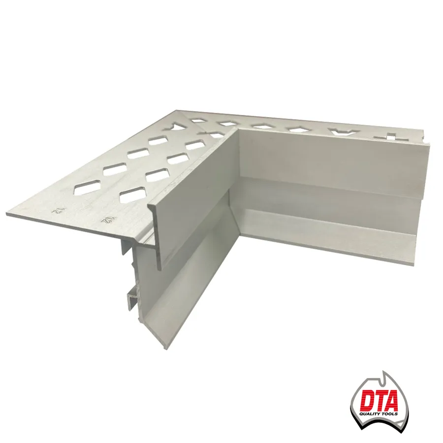 Corner Piece Balcony Internal Weep Hole 10mm Matt Silver