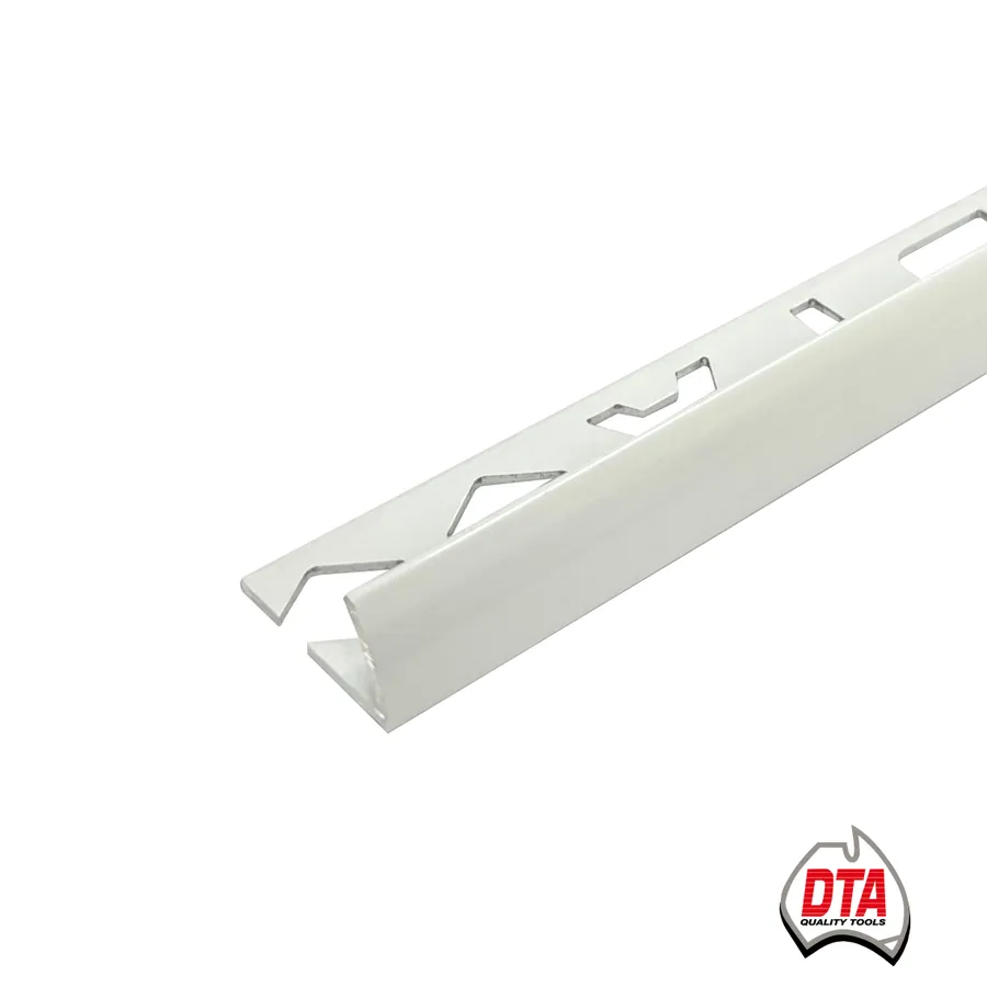 Aluminium Round Edge 3m x 6mm Gloss White