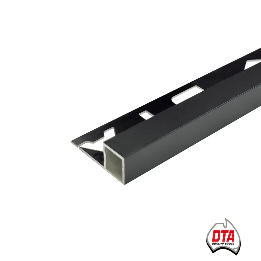 Aluminium Box Square Edge 3m x 10mm Matt Black