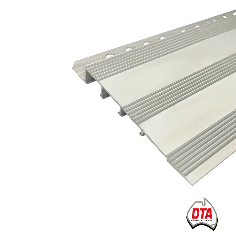 Transition Edge Ramp 3m x 110mm x 12mm Matt Silver Suits Gecko Tape 25mm