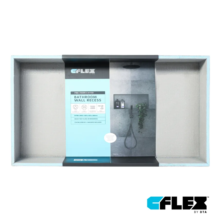 CFLEX SHOWER WALL RECESS - XL 800x400x90x10mm