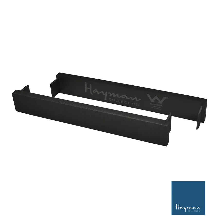 14mm Aluminium Drain End Caps (2pc) 4.6mm Thick Brushed Black