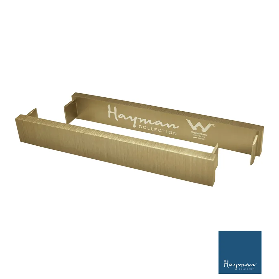14mm Aluminium Drain End Caps (2pc) 4.6mm Thick Brushed Gold