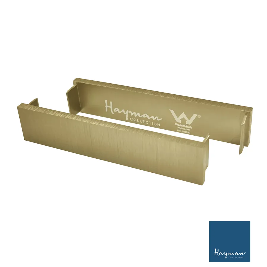 21mm Aluminium Drain End Caps (2pc) 4.6mm Thick Brushed Gold