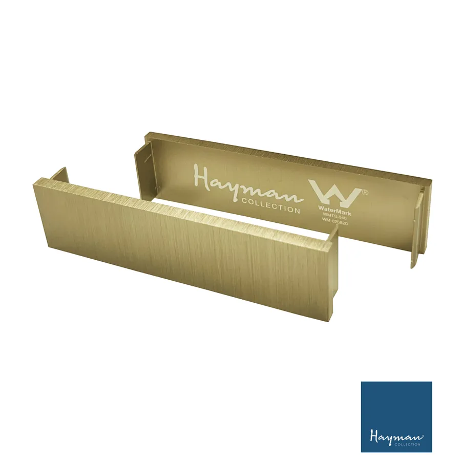 26mm Aluminium Drain End Caps (2pc) 4.6mm Thick Brushed Gold