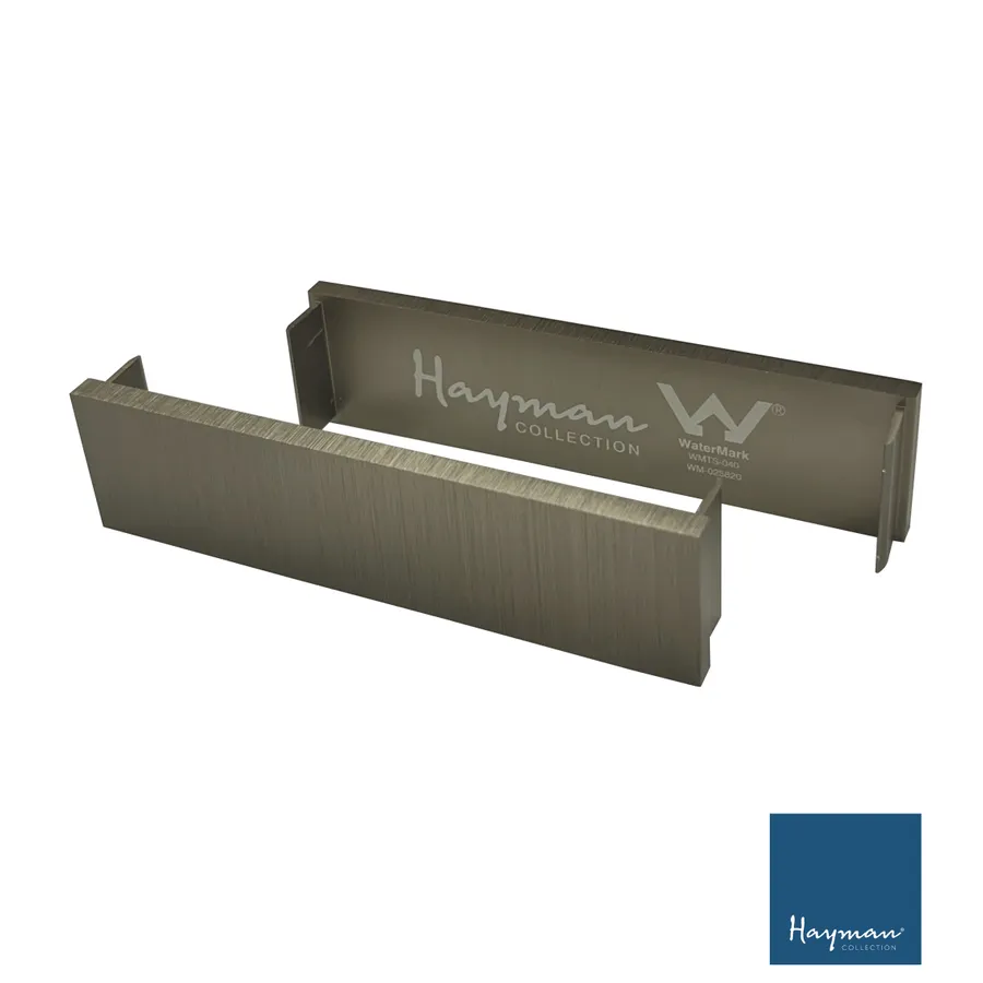 26mm Aluminium Drain End Caps (2pc) 4.6mm Thick Brushed Gunmetal