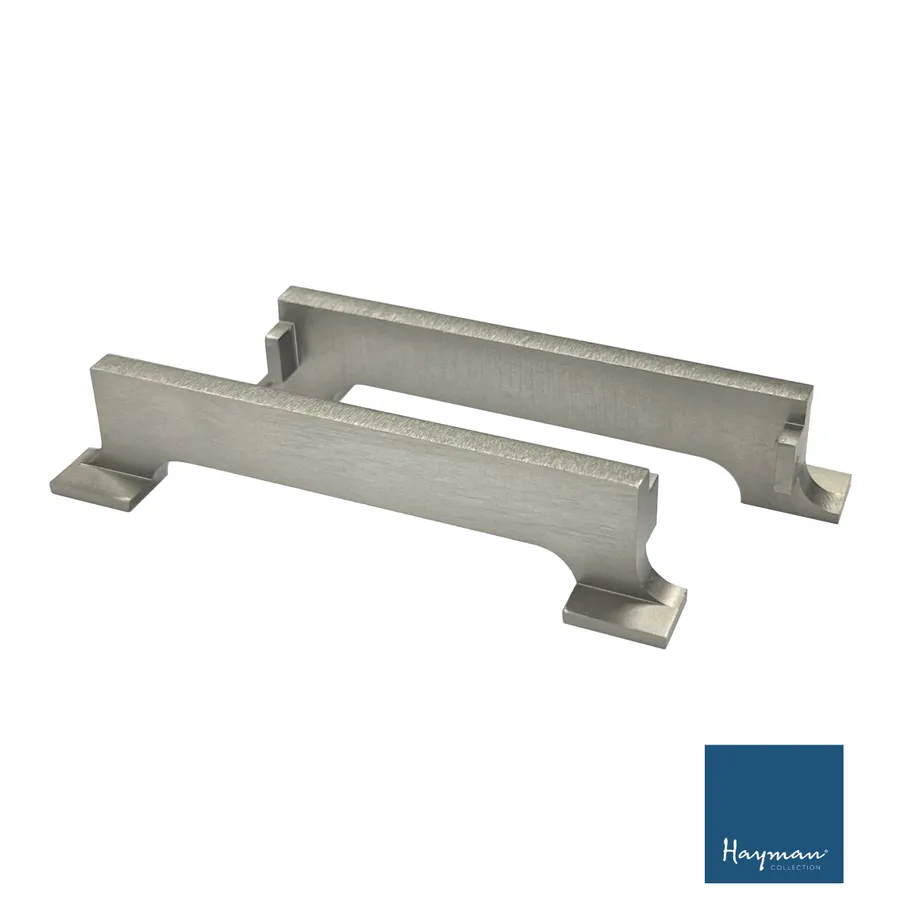 21mm Aluminium Drain Internal End Caps (2pc) Brushed Nickel