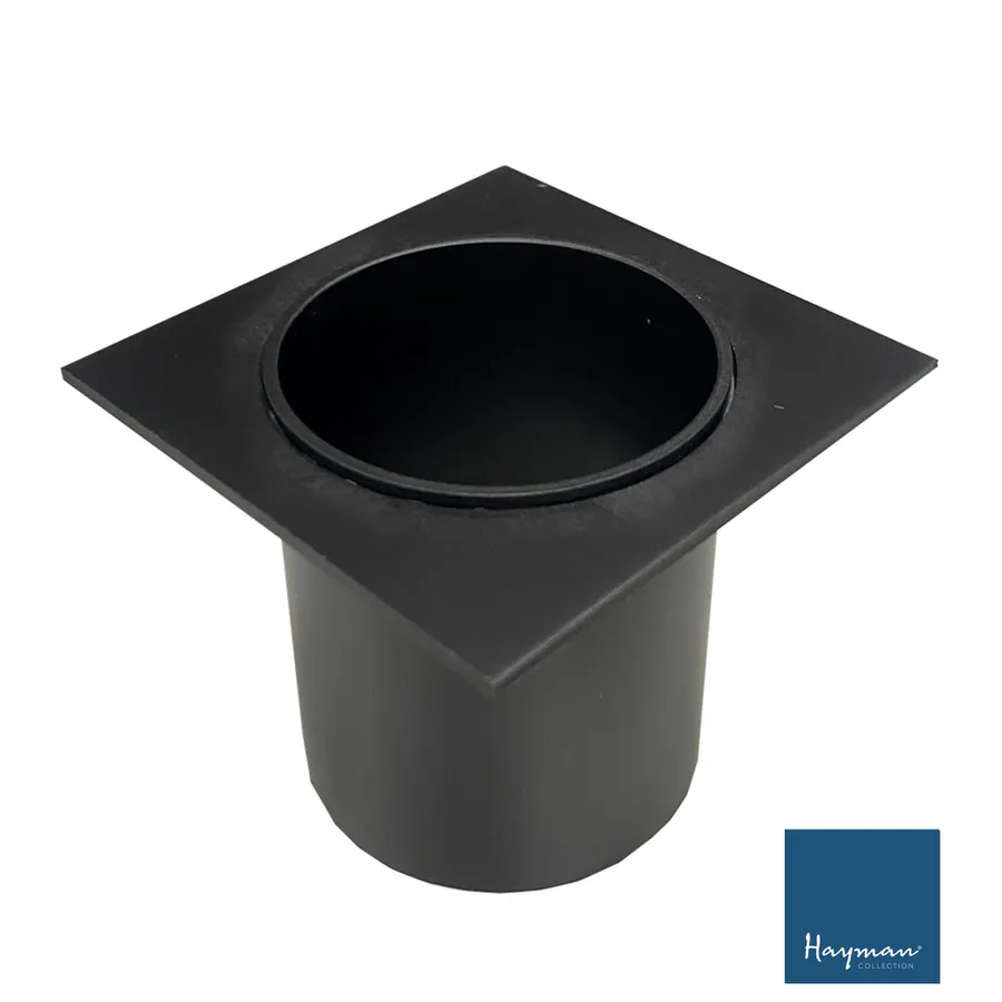 Hayman Aluminium Drain Outlet 40mm Black