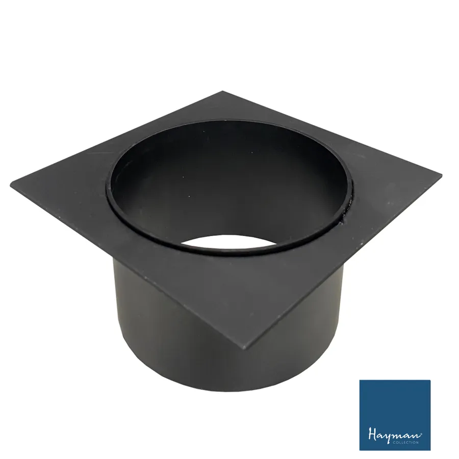 Hayman Aluminium Drain Outlet 80mm Black