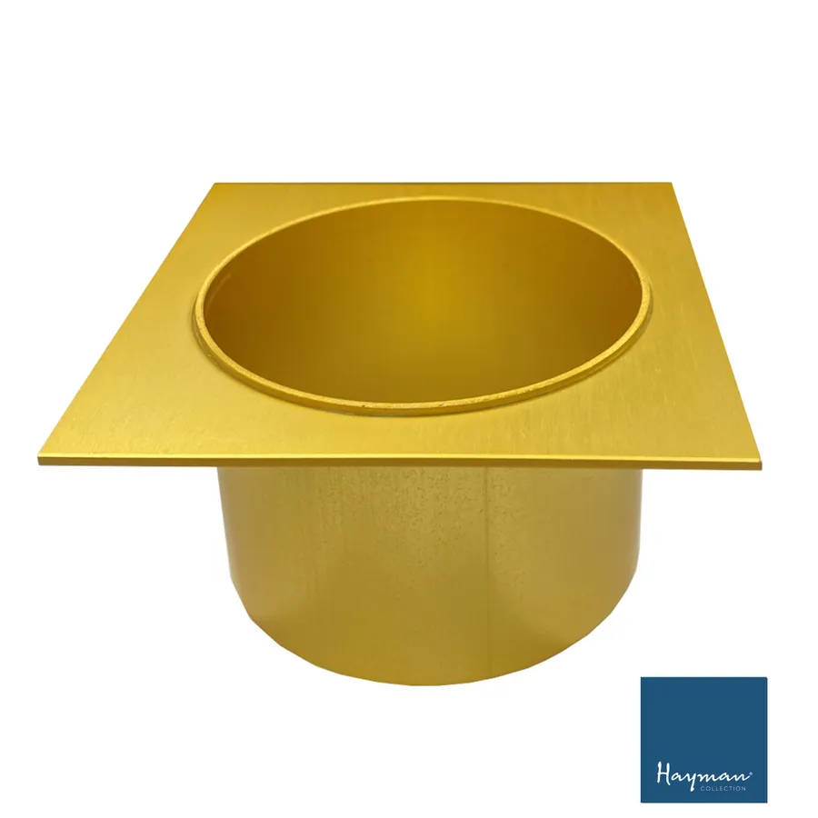 Hayman Aluminium Drain Outlet 80mm Gold