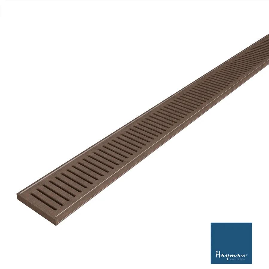 Hayman Aluminium Grate Drain 3m x 100mm x 14mm Brushed Copper