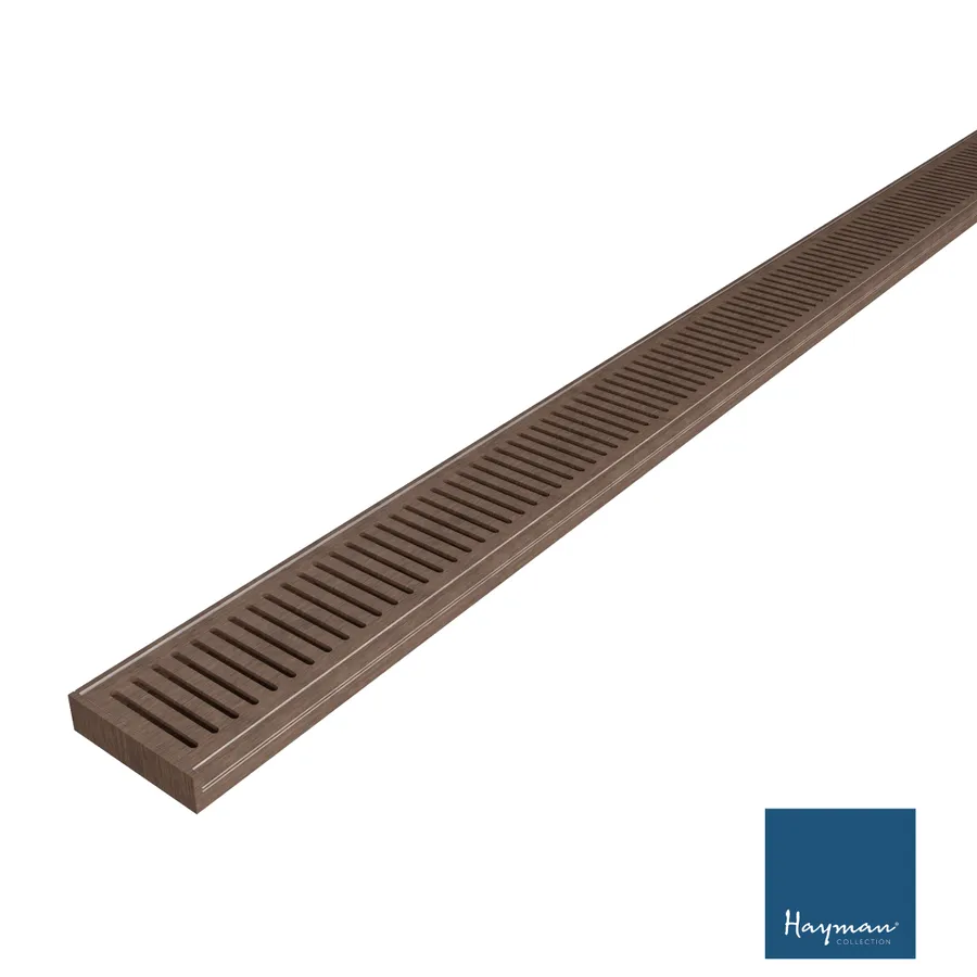 Hayman Aluminium Grate Drain 3m x 100mm x 26mm Brushed Copper