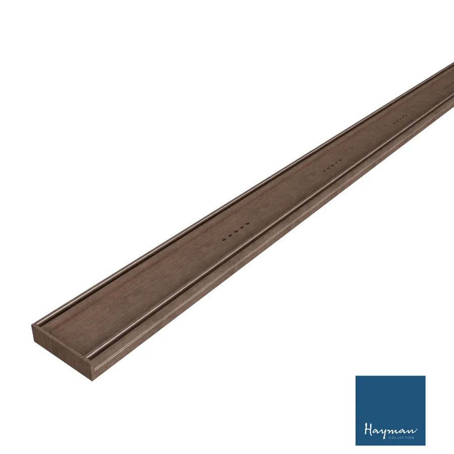Hayman Aluminium Tile in Drain 3m x 100mm x 26mm Brushed Copper