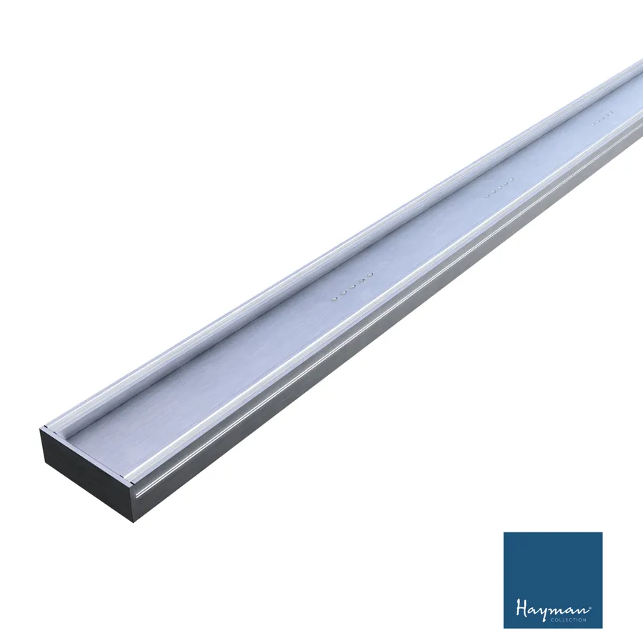 Hayman Aluminium Tile in Drain 3m x 100mm x 35m Brushed Silver