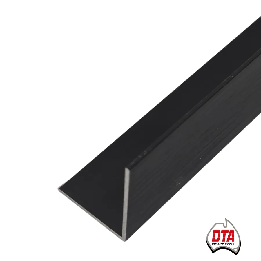 Aluminium Waterstop Angle 3m x 10mm x 12mm x 1.5mm Brushed Black
