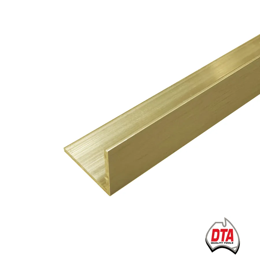 Aluminium Waterstop Angle 3m x 40mm x 40mm x 1.5mm Brushed Gold