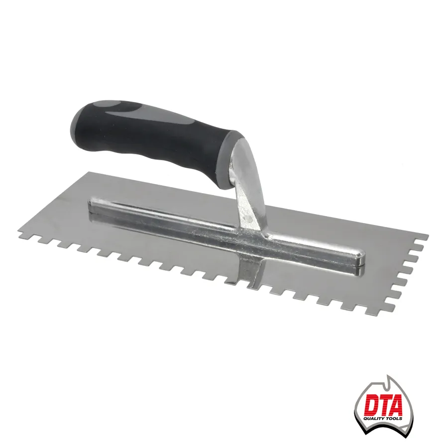 Trowel S/Steel - Adhesive 4mm with Rubber Handle
