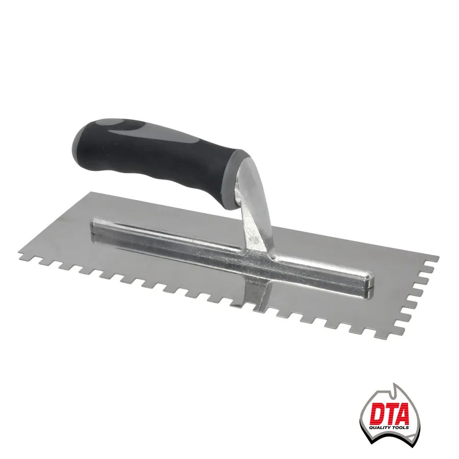 Trowel S/Steel - Adhesive 8mm with Rubber Handle