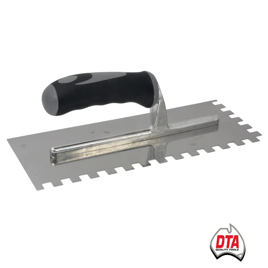 Trowel S/Steel - Adhesive 10mm with Rubber Handle