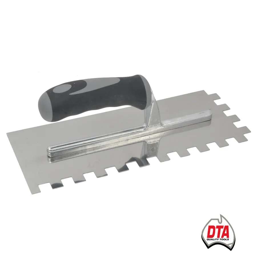 Trowel S/Steel - Adhesive 12mm with Rubber Handle