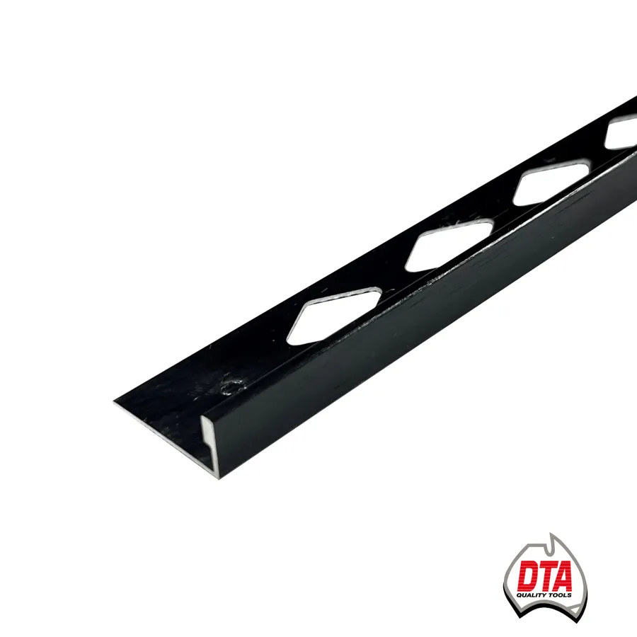 Aluminium Spectrim L-Shape Angle 3m x 8mm Brushed Black