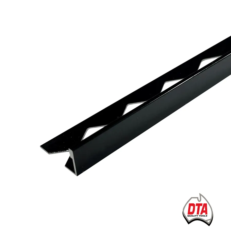 Aluminium Spectrim L-Shape Angle 3m x 9mm Black