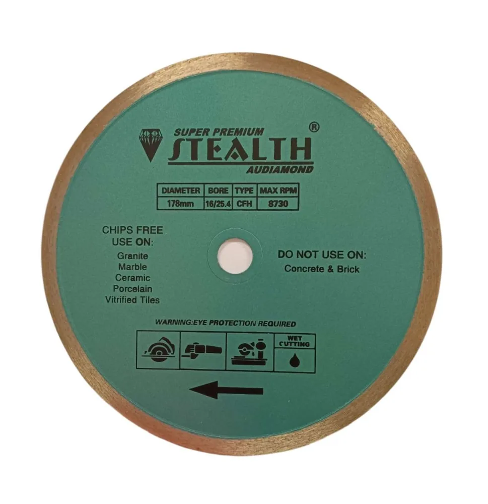 7"/178mm Continuous Rim Diamond Cutting Blade