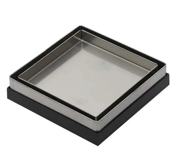 100mm Square Tile Insert Stainless Steel Floor Drain