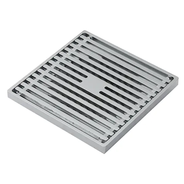 50mm Square Strips Chrome Casting Brass Floor Drain