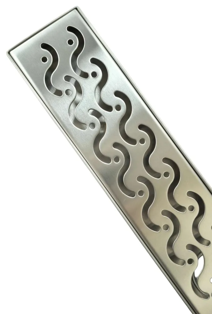 800mm Waves Pattern Stainless Steel Floor Drain