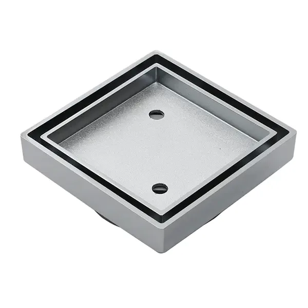 80mm Brush Nickel Square Tile Insert Floor Drain