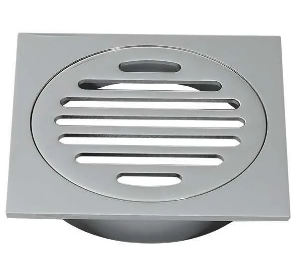 100mm Square Brush Copper Floor Drain