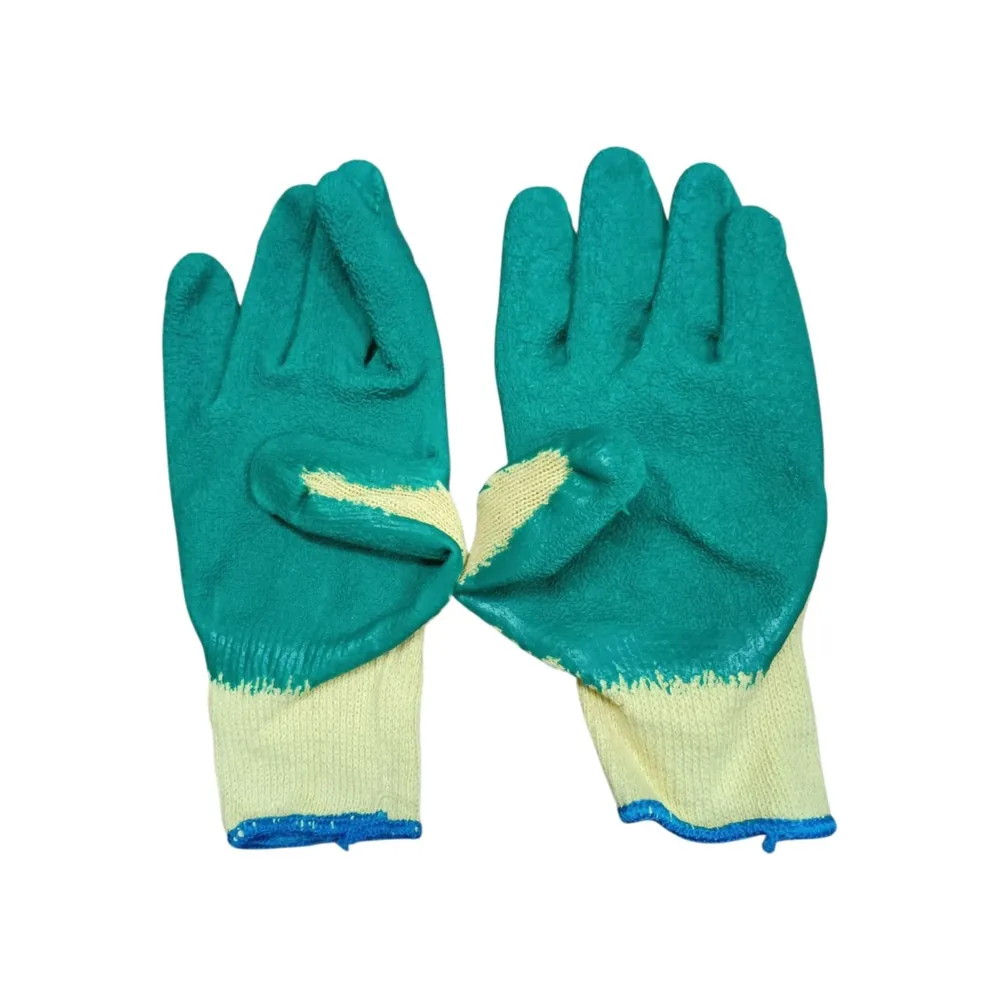 Latex Garden Gloves Yellow and Green