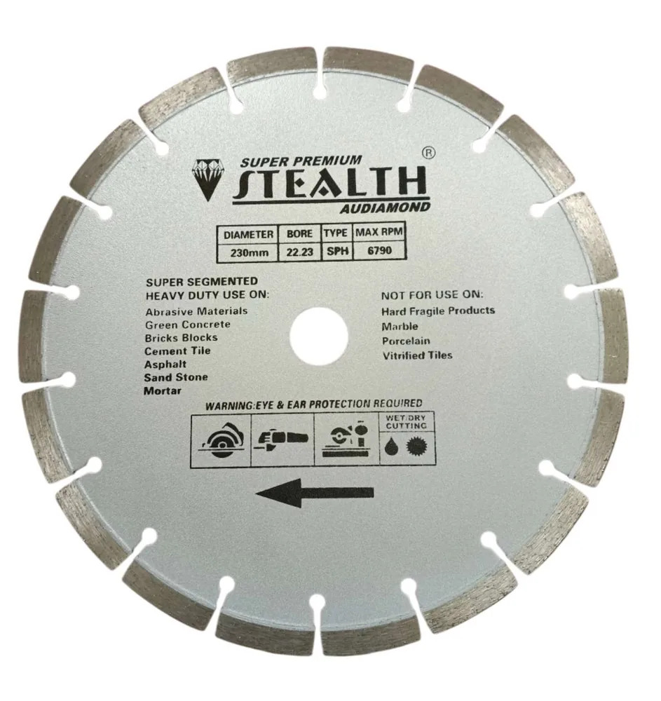 9"/230mm Segmented Diamond Cutting Blade