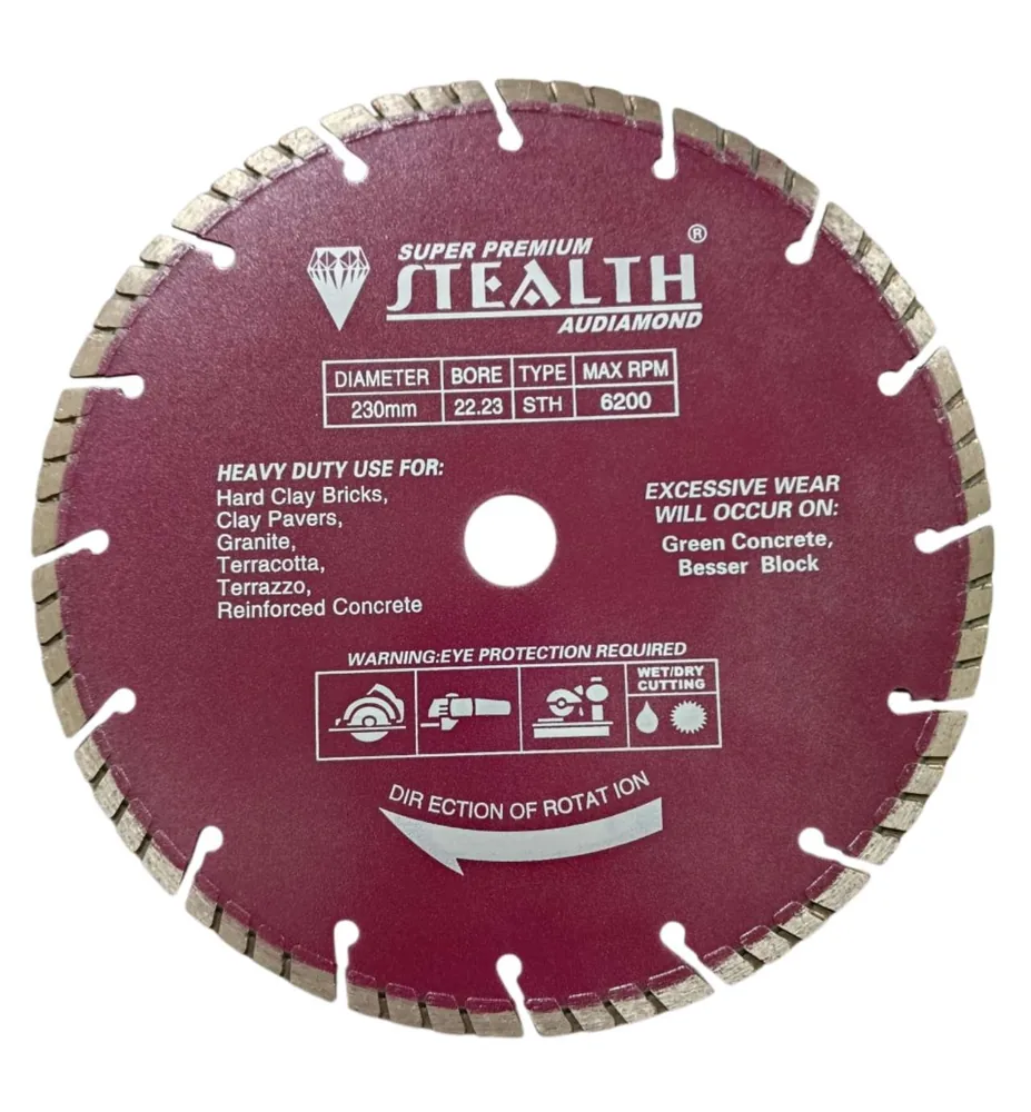 9"/230mm Segmented Turbo Diamond Cutting Blade