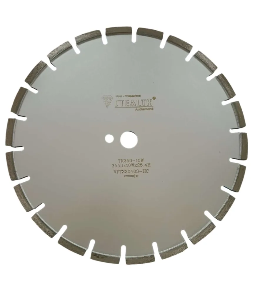 14"/355mm Diamond CMC Flat Top Cutting Blade, 10mm thick