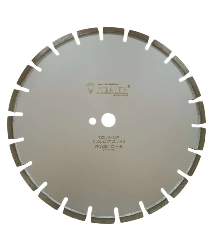 14"/355mm Diamond CMC Flat Top Cutting Blade, 12mm thick