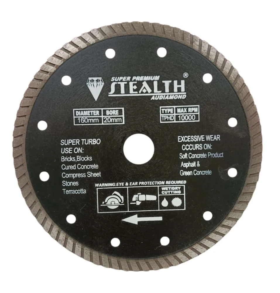 6-1/4"/160mm SUPER TURBO DIAMOND CUTTING BLADE (Designed For Festal Saw)
