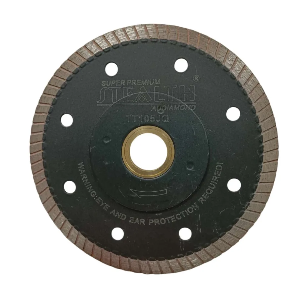 4"/105mm Ultra Thin Turbo Diamond Cutting Blade — Black