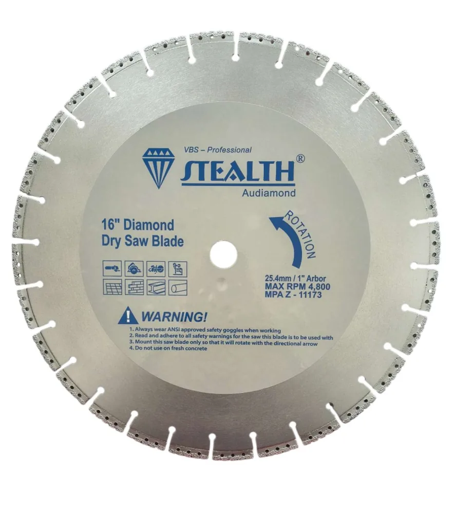 16"/405mm Vacuum Brazed Diamond Cutting Blade