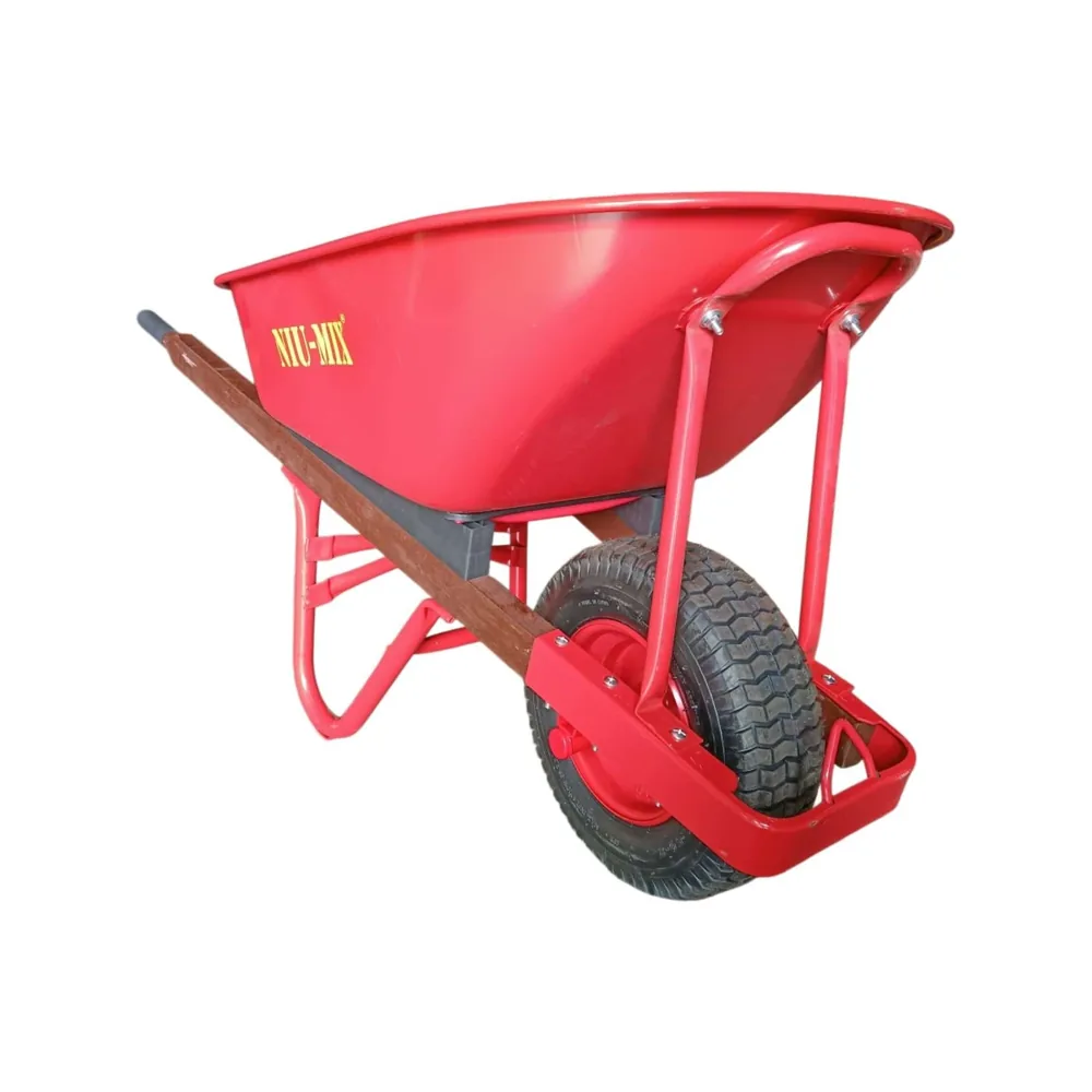 250Kg Steel Tray Timber Handle Wheelbarrow/Wide Wheel